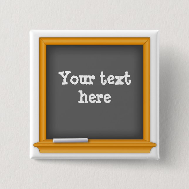 Customisable Mini Chalkboard  15 Cm Square Badge (Front)