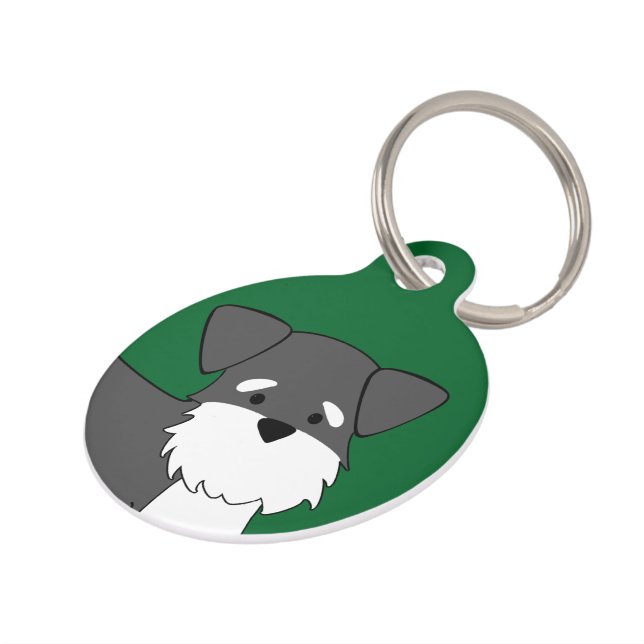 Customisable Miniature Schnauzer Dog Tag (Side)