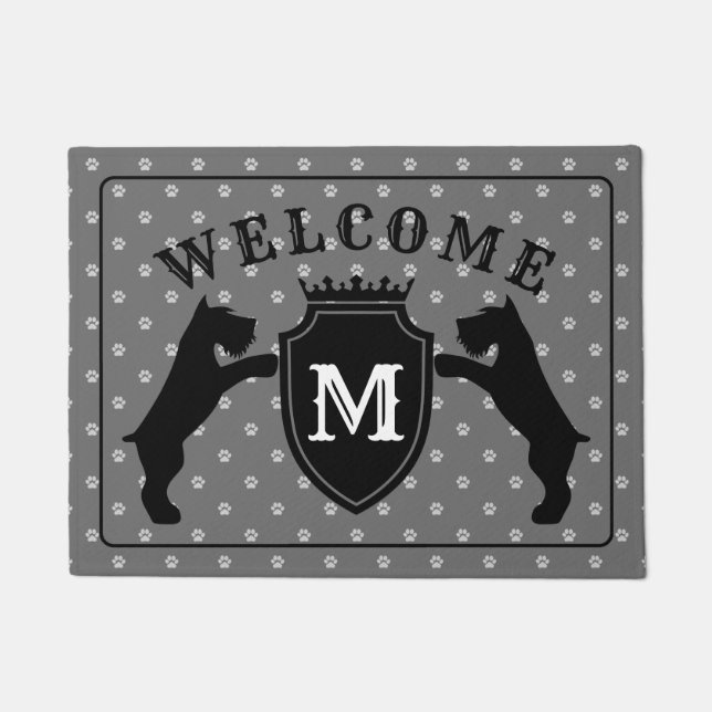 Customisable Miniature Schnauzer Doormat (Front)