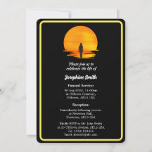 Customisable Minimalist Funeral Invitation Card