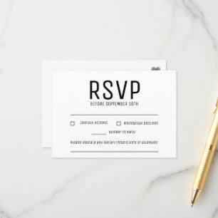 Customisable Minimalist RSVP Cards