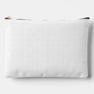 Customisable Minimalist White Grid Texture Accessory Pouch