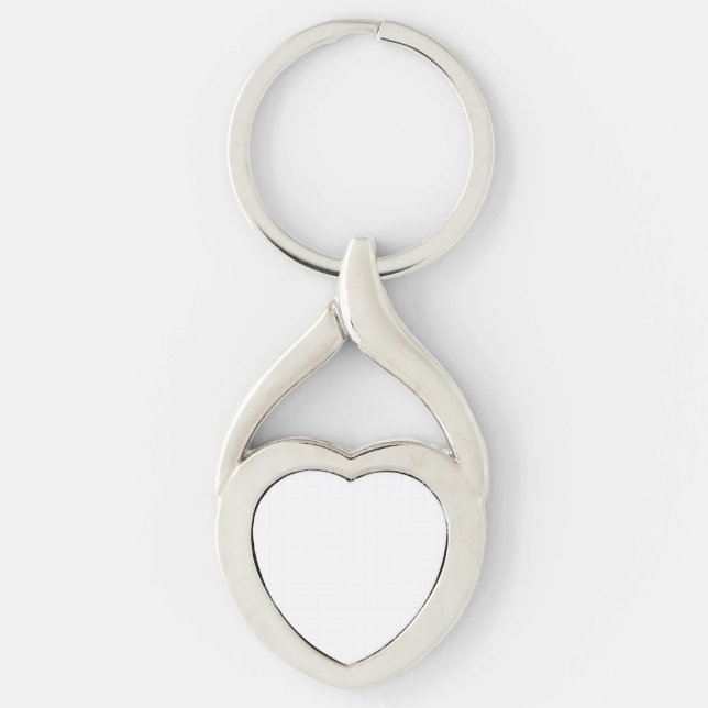 Customisable Minimalist White Grid Texture Key Ring (Front)