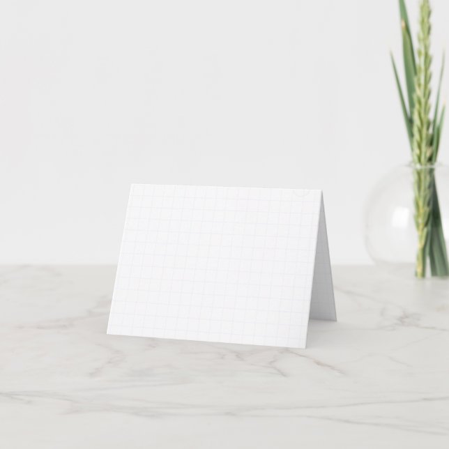 Customisable Minimalist White Grid Texture Thank You Card (Front)