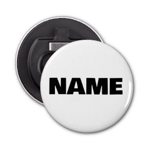 Customisable minimalistic initials name bottle opener