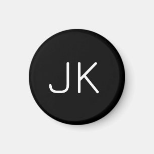 Customisable minimalistic initials name magnet