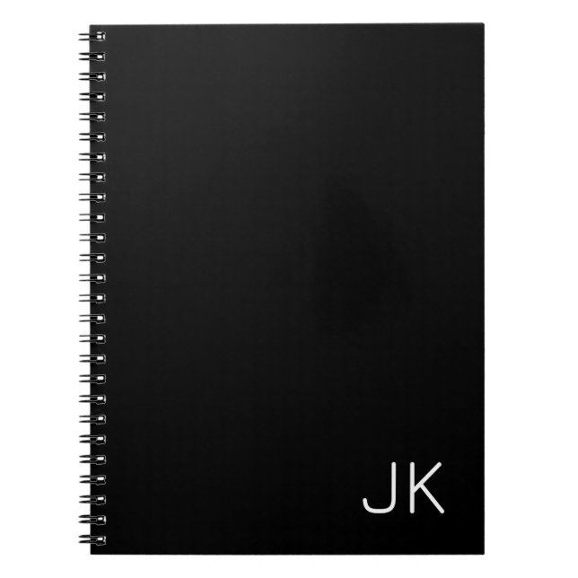 Customisable minimalistic initials name notebook (Front)