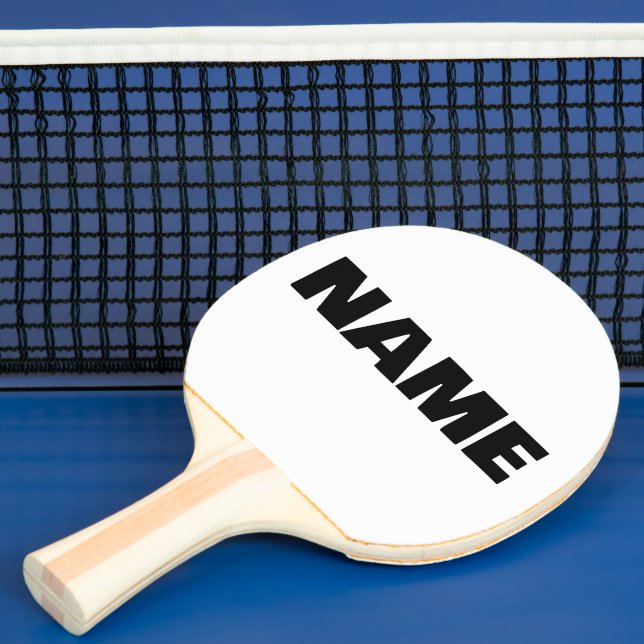Customisable minimalistic initials name ping pong paddle (Insitu)