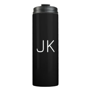 Customisable minimalistic initials name thermal tumbler