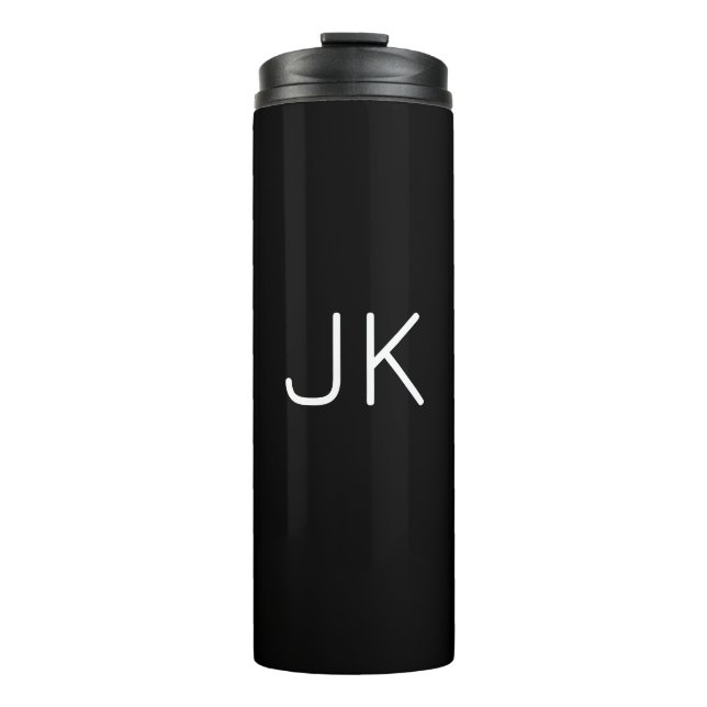 Customisable minimalistic initials name thermal tumbler (Front)