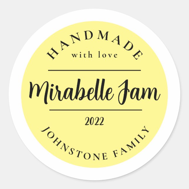 Customisable Mirabelle Jam Sticker (Front)