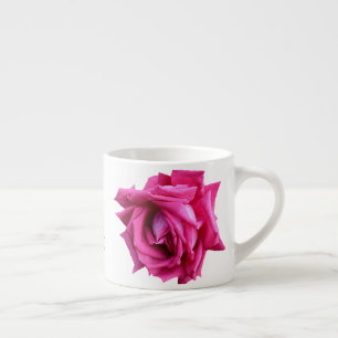 Customisable Miriam name monogram pink rose floral Espresso Cup