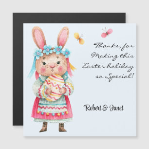 Customisable, Miss Easter Bunny Magnetic Thank You