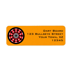 Customisable Mod Dartboard Return Address Label