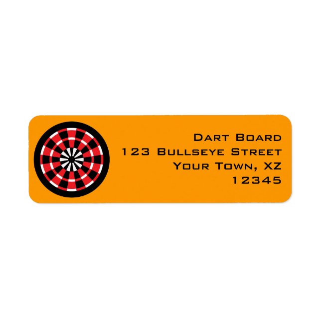 Customisable Mod Dartboard Return Address Label (Front)