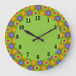 Customisable Mod Flower Power Large Clock