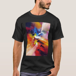 Customisable Modern Abstract Art Painting Black T-Shirt