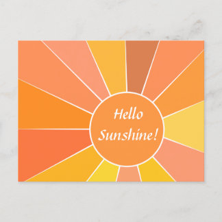 Customisable Modern Abstract Sun Design | Postcard
