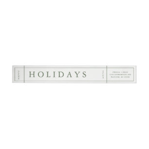 Customisable Modern Christmas Envelope Label - Gre