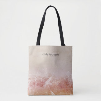 Customisable Modern Geometric Tote Bag with Name
