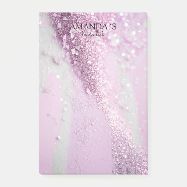 Customisable Modern Glitter Notes (Front)