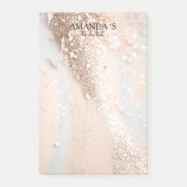 Customisable Modern Glitter Notes (Front)