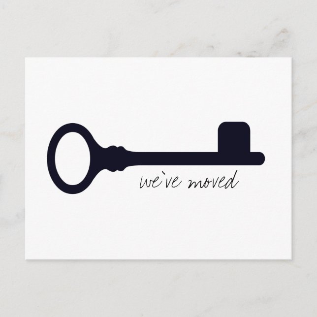 Customisable Modern Moving Announcement Postcard (Front)