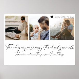 Customisable Modern Photo Collage Father's Day Gif Poster
