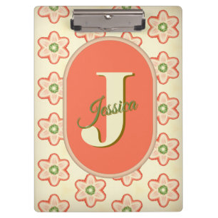 Customisable Modern Retro Monogram Clipboard