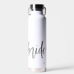 Customisable Modern Script Bridesmaid Gift  Water Bottle<br><div class="desc">This is a modern minimalist bridesmaid water bottle template featuring a beautiful calligraphy font. Personalise the name on this water bottle to create a special gift for your girls! All colours are editable. Select "edit using design tool" to see all of the editing features :)</div>