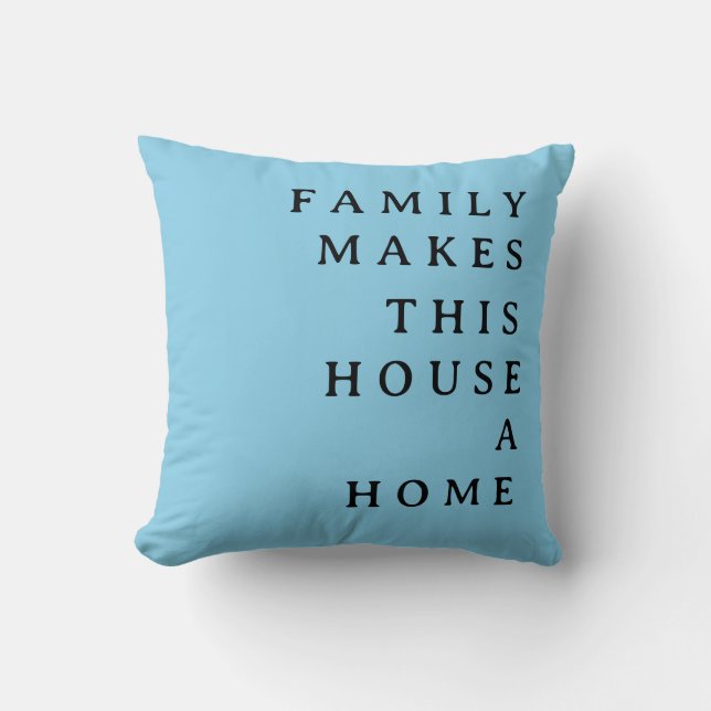 Customisable Modern Sky Blue Sofa Decorative Cushion (Front)