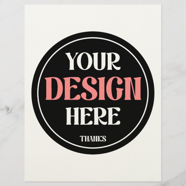 Customisable, modern, sleek & timeless custom letterhead (Front)
