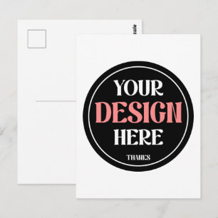 Customisable, modern, sleek & timeless postcard