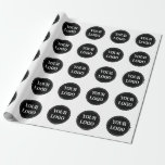 Customisable, modern, sleek & timeless wrapping paper<br><div class="desc">This design is accessible to all. Feel free to customise the logo,  images,  tStylish Black QR Code Design | Elegant Brandext,  and colours according to your preferences. Thank you very much.</div>