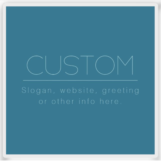 Customisable Modern Text | Ocean & Robin Egg Blue (Front)