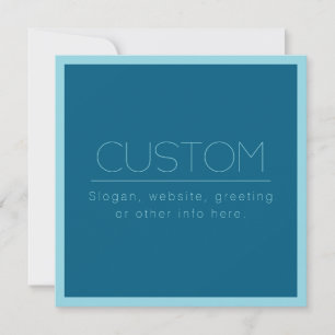 Customisable Modern Text   Ocean & Robin Egg Blue Card