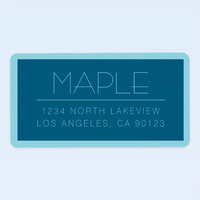 Customisable Modern Text | Ocean & Robin Egg Blue Label (Creator Uploaded)