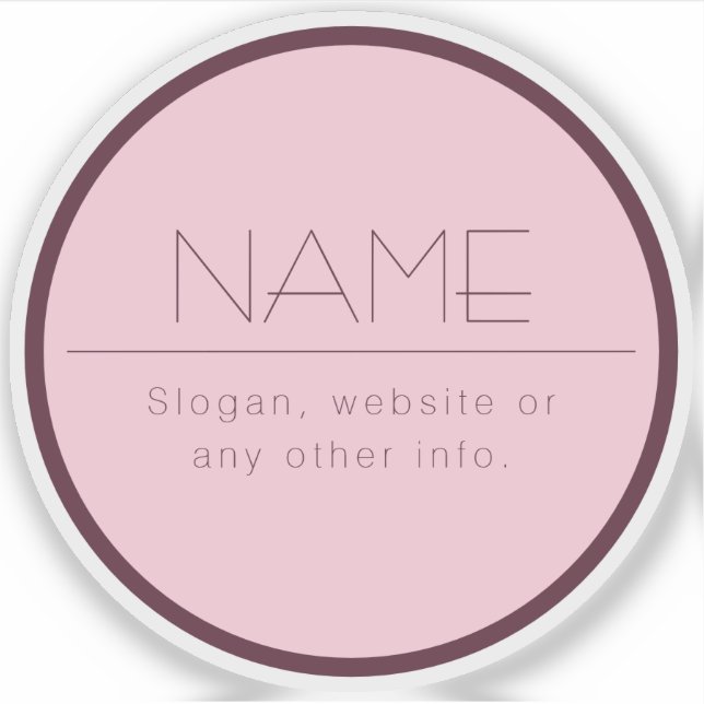 Customisable Modern Text w/Border (Front)