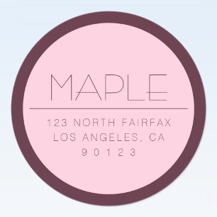 Customisable Modern Text w/Border Classic Round Sticker