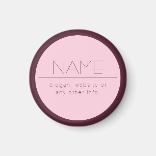 Customisable Modern Text w/Border Magnet