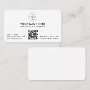 Customisable Modern White Rounded Business Card