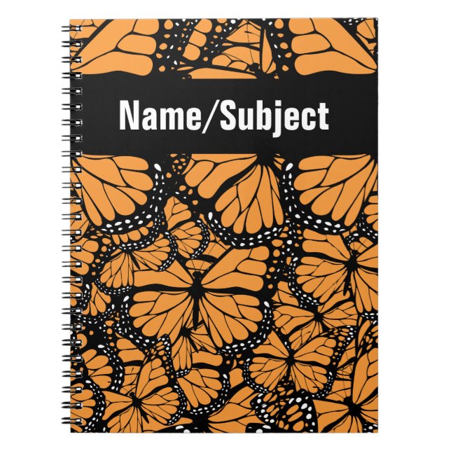 Customisable Monarch Butterflies Notebook (Front)