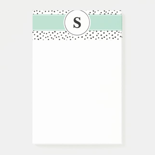 Customisable Monogram 4x6 Post-It Pad Post-it Notes (Front)