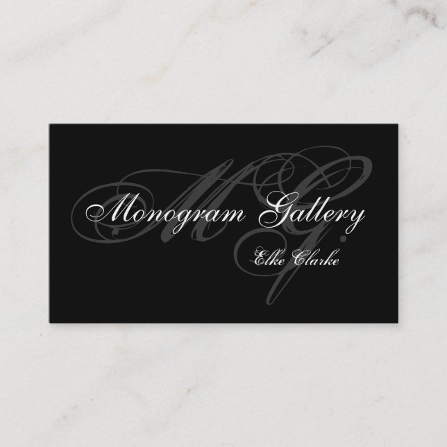 Customisable Monogram Business Card (Front)