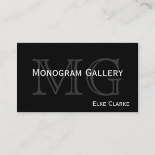 Customisable Monogram Business Card