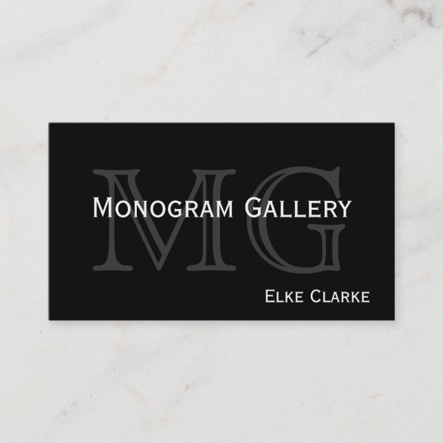 Customisable Monogram Business Card (Front)