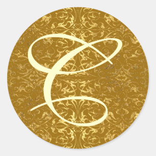 Customisable Monogram C Classic Round Sticker