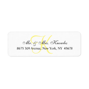 Customisable Monogram ✨ Chic & Unique Personal Return Address Label