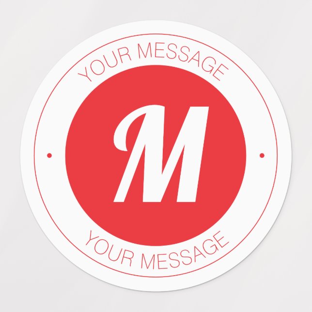 Customisable Monogram & Circular Text Template (Design 2)