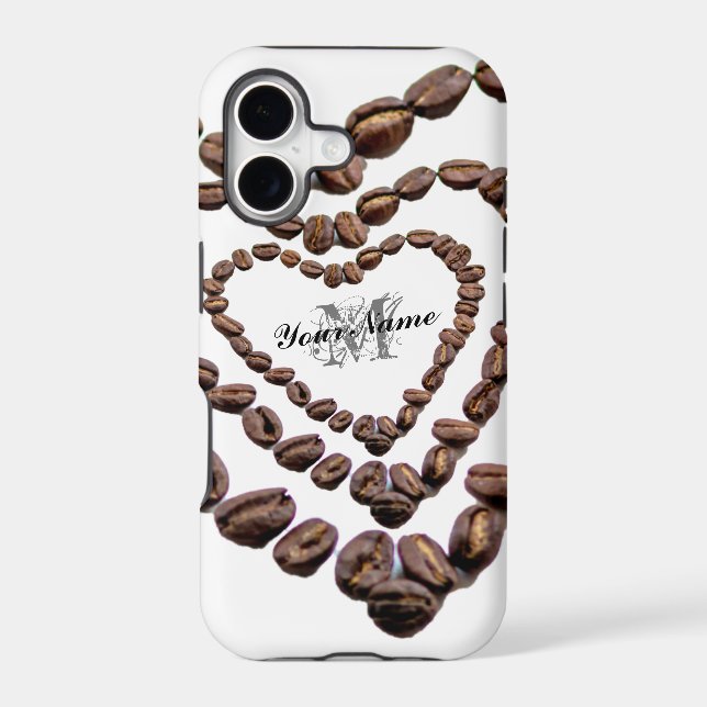 Customisable Monogram Coffeeholic phone case! (Back)